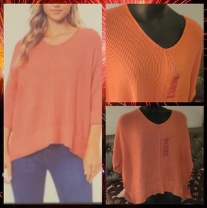 Beautiful Coral Knit Sweater